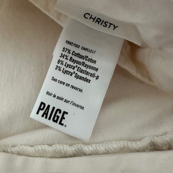 Paige Christy Mid-Rise Straight Cargo Pants Size: 29 Color: Quartz Sand - Picture 11 of 11